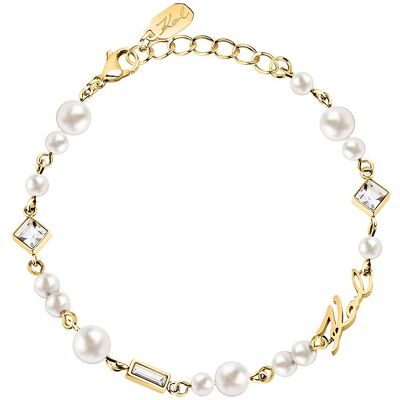Karl Lagerfeld Armband Pearl KLAYR19 Edelstahl, Perle Karl Lagerfeld Armband Pearl KLAYR19 Edelstahl, Perle