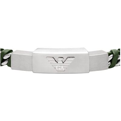 Emporio Armani Armband EAGLE LOGO EGS3320040 Leder, Edelstahl Emporio Armani Armband EAGLE LOGO EGS3320040 Leder, Edelstahl