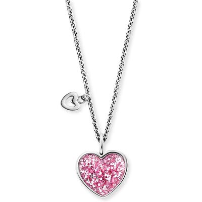 Engelsrufer Kette KOL HENS-GLITTERHEART Edelstahl, Emaille Engelsrufer Kette KOL HENS-GLITTERHEART Edelstahl, Emaille