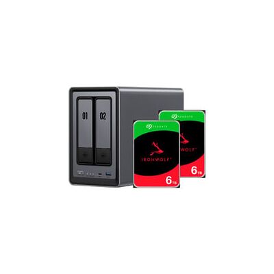 UGREEN DXP2800 + 2x 6 TB Seagate IronWolf HDD Bundle, NAS UGREEN DXP2800 + 2x 6 TB Seagate IronWolf HDD Bundle, NAS