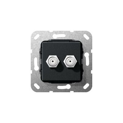 Gira 565110 - Schwarzer SAT-Steckdose F-Adapter Serie Gira 565110 - Schwarzer SAT-Steckdose F-Adapter Serie