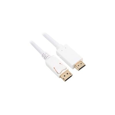 Sharkoon Adapterkabel DisplayPort 1.2 zu HDMI 4K - Weiß - 3m Sharkoon Adapterkabel DisplayPort 1.2 zu HDMI 4K - Weiß - 3m
