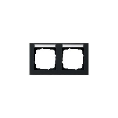 Gira E2 2-fach Abdeckrahmen - Schwarz Gira E2 2-fach Abdeckrahmen - Schwarz