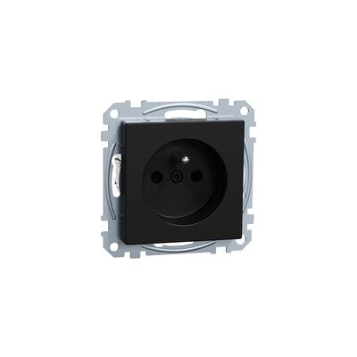 Merten Schwarze Berührungsschutz-Steckdose - Power Outlet Merten Schwarze Berührungsschutz-Steckdose - Power Outlet
