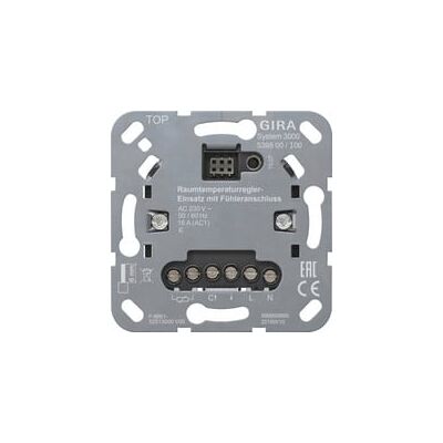 GIRA Raumtemperaturregler-Einsatz mit Fühleranschluss, Unterputz, 230 Volt AC, Typ 539500, Heizungsthermostat GIRA Raumtemperaturregler-Einsatz mit Fühleranschluss, Unterputz, 230 Volt AC, Typ 539500, Heizungsthermostat