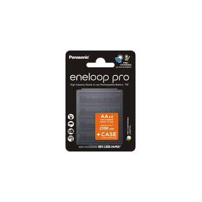 Panasonic Akku eneloop pro, Mignon AA 1,2V / 2.500mAh + Case Panasonic Akku eneloop pro, Mignon AA 1,2V / 2.500mAh + Case