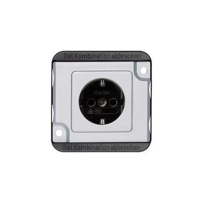 Merten Silbergraue Steckdose - Modell MEG2300-7060 - 1 Fach Merten Silbergraue Steckdose - Modell MEG2300-7060 - 1 Fach