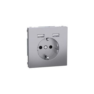 Merten MEG2366-6036 Edelstahl USB Schuko-Steckdose - Steckdose Merten MEG2366-6036 Edelstahl USB Schuko-Steckdose - Steckdose