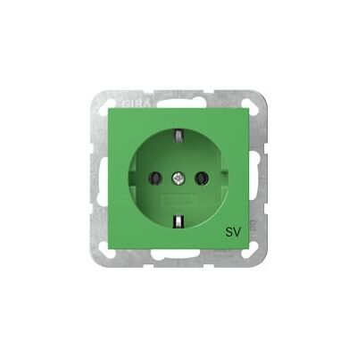 Gira Modell 4188107 Grüne Schutzkontakt-Steckdose - Elektrischer Anschluss Gira Modell 4188107 Grüne Schutzkontakt-Steckdose - Elektrischer Anschluss