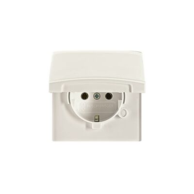 Busch-Jaeger geerdete IP44 Steckdose - 16A, Weiß Busch-Jaeger geerdete IP44 Steckdose - 16A, Weiß