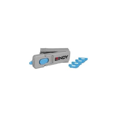 Lindy HDMI-Port-Schlüssel mit 4 Schlössern, Schloss Lindy HDMI-Port-Schlüssel mit 4 Schlössern, Schloss