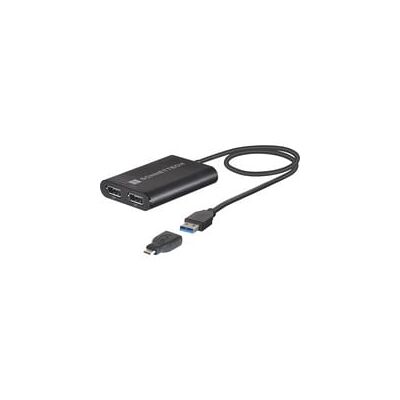 Sonnet USB DisplayLink Adapter, USB-A Stecker > Dual 4K DisplayPort Sonnet USB DisplayLink Adapter, USB-A Stecker > Dual 4K DisplayPort