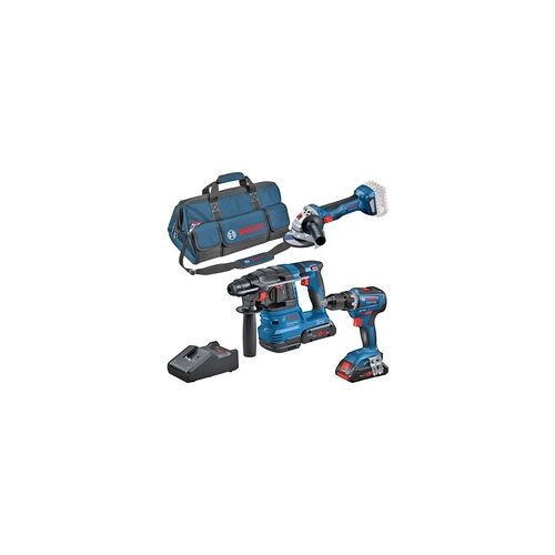 Bosch Kombi-Set 18V: GSR 18V-55 + GWS 18V-7 + GBH 18V-22, Werkzeug-Set