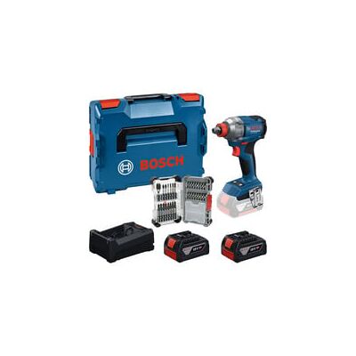 Bosch Akku-Drehschlagschrauber Set GDX 18 Volt 285 Nm mit 2 Akkus 5,0 Ah und 31-teiligem Bit-Set in L-BOXX, Werkzeug-Set Bosch Akku-Drehschlagschrauber Set GDX 18 Volt 285 Nm mit 2 Akkus 5,0 Ah und 31-teiligem Bit-Set in L-BOXX, Werkzeug-Set
