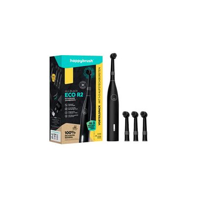 happybrush Eco R2 Allblack - Elektrische Zahnbürste mit 3 Modi happybrush Eco R2 Allblack - Elektrische Zahnbürste mit 3 Modi