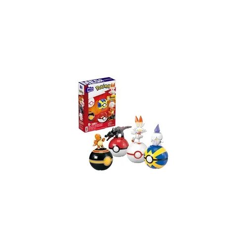 Mattel MEGA Pokémon 4 Feuer-Typ Pokémon Sets, Konstruktionsspielzeug