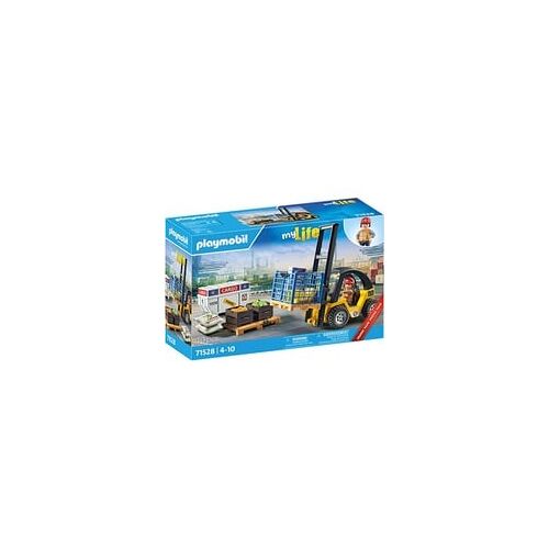 PLAYMOBIL 71528 City Action Gabelstapler mit Fracht, Konstruktionsspielzeug