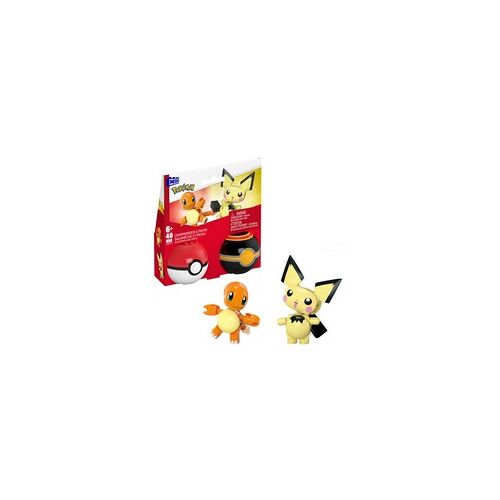 Mattel MEGA Pokémon Poké Ball - Charmander und Pichu, Konstruktionsspielzeug