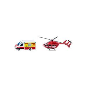 SIKU SUPER Mercedes-Benz Rettungswagen und Helikopter, Modellfahrzeug SIKU SUPER Mercedes-Benz Rettungswagen und Helikopter, Modellfahrzeug