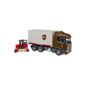 Bruder Scania Super 560R Logistik LKW mit Mitnahmestapler, Modellfahrzeug Bruder Scania Super 560R Logistik LKW mit Mitnahmestapler, Modellfahrzeug