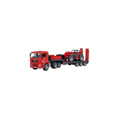 Bruder MAN TGA Tieflader mit Manitou Teleskoplader MLT 633, Modellfahrzeug Bruder MAN TGA Tieflader mit Manitou Teleskoplader MLT 633, Modellfahrzeug