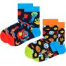 Happy Socks 2-pack Kids Spacetime Socks 2-3Y Yellow,Orange,Red,Turquoise