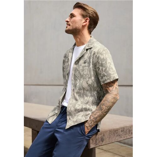 Street One MEN Jersey Waffel Piqué Hemd male Beige