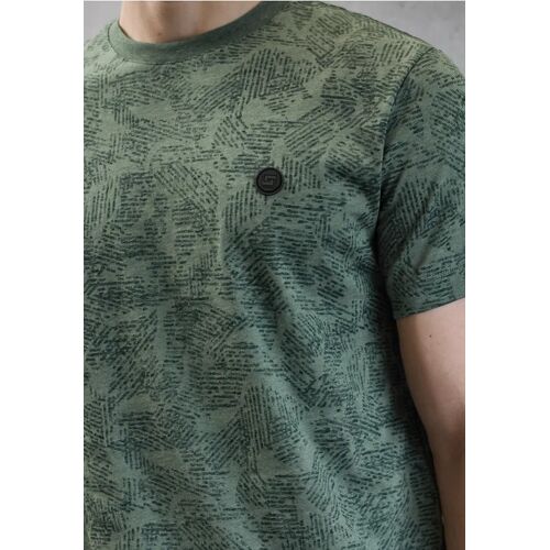Street One MEN Gemustertes T-Shirt male Grün