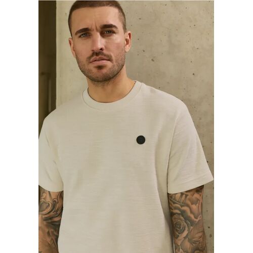 Street One MEN Cosy Slub T-Shirt mit Struktur male Beige