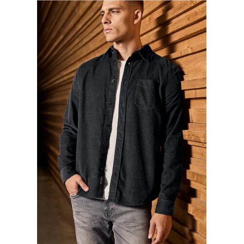 Street One MEN Softes Cordhemd male Grau