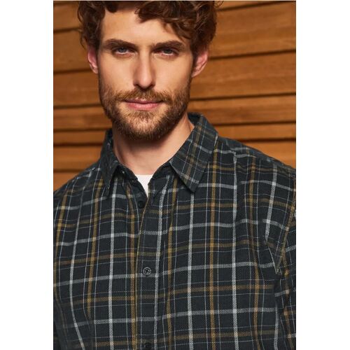 Street One MEN Kariertes Cordhemd male Grau