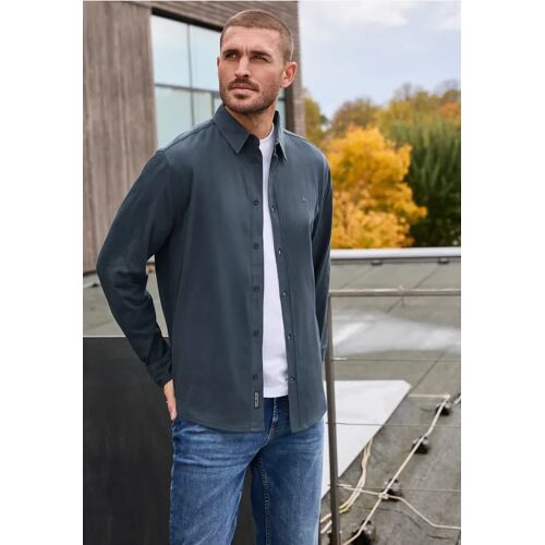 Street One MEN Bequemes Jersey Hemd male Blau