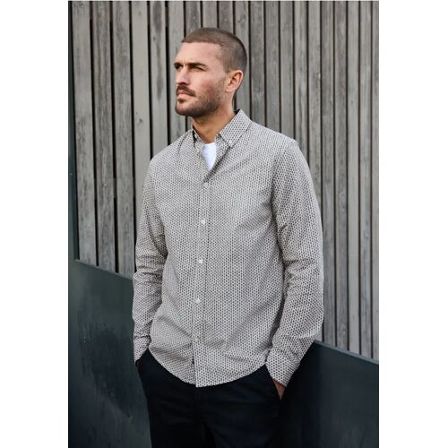 Street One MEN Gemustertes Popeline Hemd male Weiß