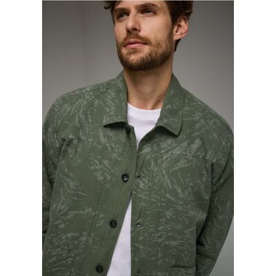 Street One MEN Street One Jacke mit Print male Grün Street One MEN Street One Jacke mit Print male Grün