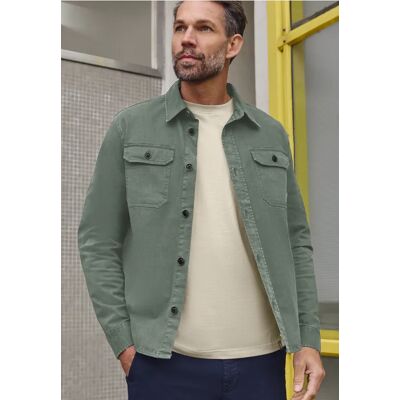 Street One MEN Street One Garment dye Overshirt male Grün Street One MEN Street One Garment dye Overshirt male Grün