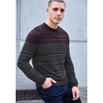 Street One MEN Street One Strukturstreifen Pullover male Rot Street One MEN Street One Strukturstreifen Pullover male Rot