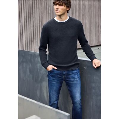 Street One MEN Street One Two Tone Pullover male Blau Street One MEN Street One Two Tone Pullover male Blau