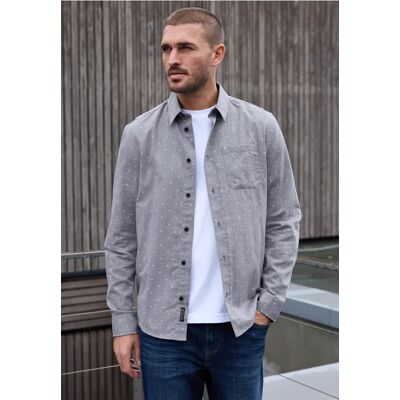 Street One MEN Street One Gemustertes Herringbone Hemd male Grau Street One MEN Street One Gemustertes Herringbone Hemd male Grau