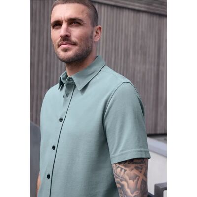 Street One MEN Street One Kurzarm Hemd in Piqué-Qualität male Blau Street One MEN Street One Kurzarm Hemd in Piqué-Qualität male Blau