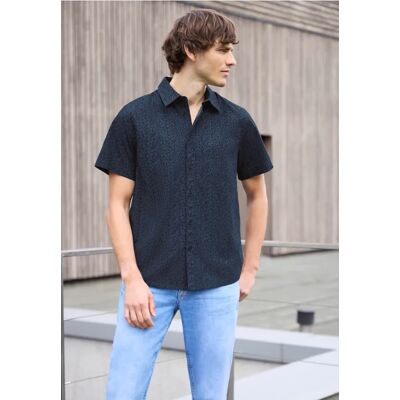 Street One MEN Street One Kurzarm Hemd in Popeline-Qualität male Blau Street One MEN Street One Kurzarm Hemd in Popeline-Qualität male Blau