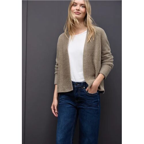 Street One Offener Federgarn-Cardigan female Beige