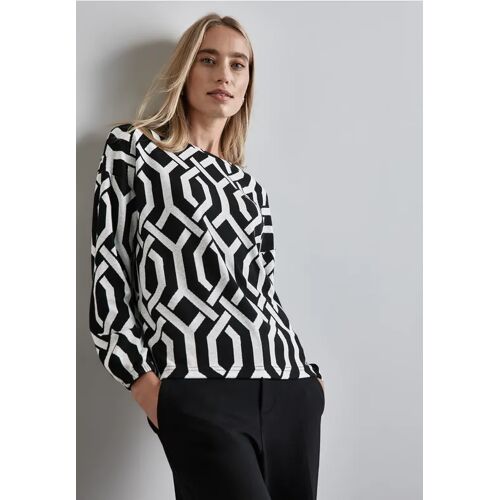 Street One Jaquard-Shirt female Schwarz