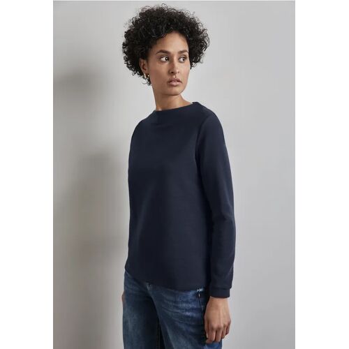 Street One Turtleneck Struktur-Shirt female Blau