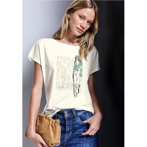 Street One Shirt mit Print female Weiß