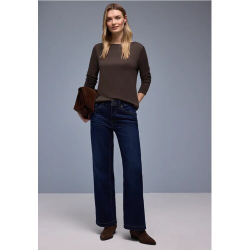 Street One Shirt in Unifarbe female Braun