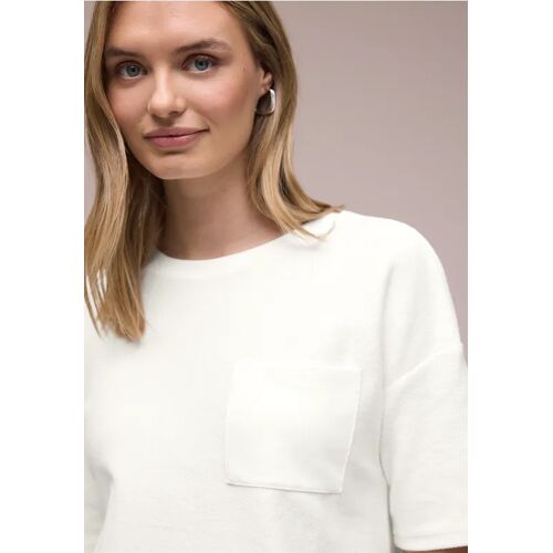 Street One Kurzarmshirt mit Strukturmix female Weiß