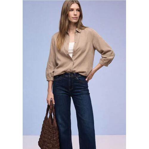 Street One Hemdbluse im Washed-Look female Braun
