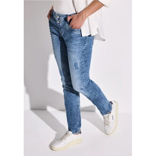 Street One Destroyed Jeans female Blau