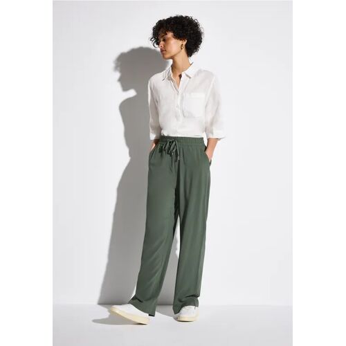 Street One Wide Leg Hose female Grün