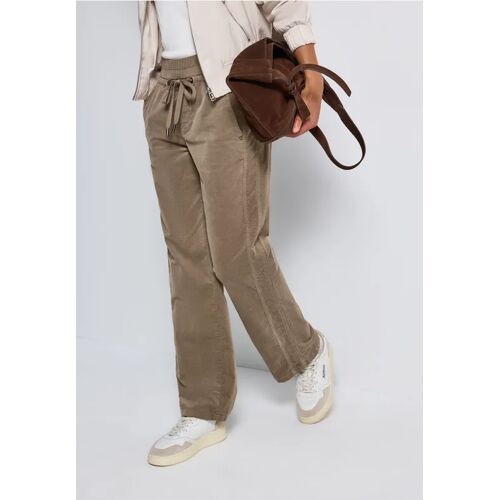 Street One Washed Look Cordhose female Braun